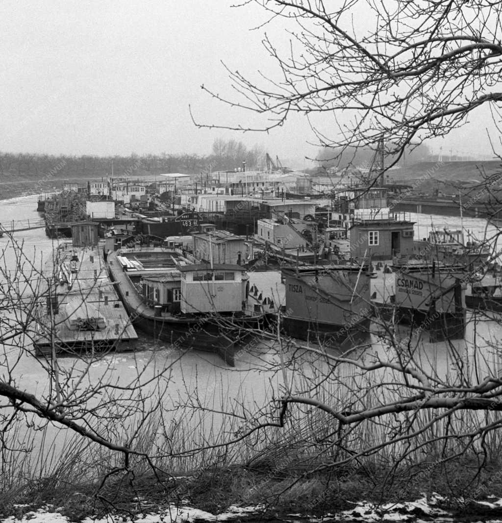 Közlekedés - A Magyar Hajózási Rt. téli kikötője