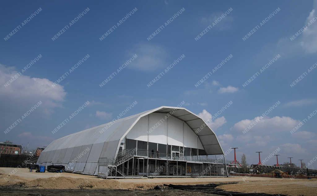 Sport - Budapest - Tenisz stadion épül a Kopaszi-gáton