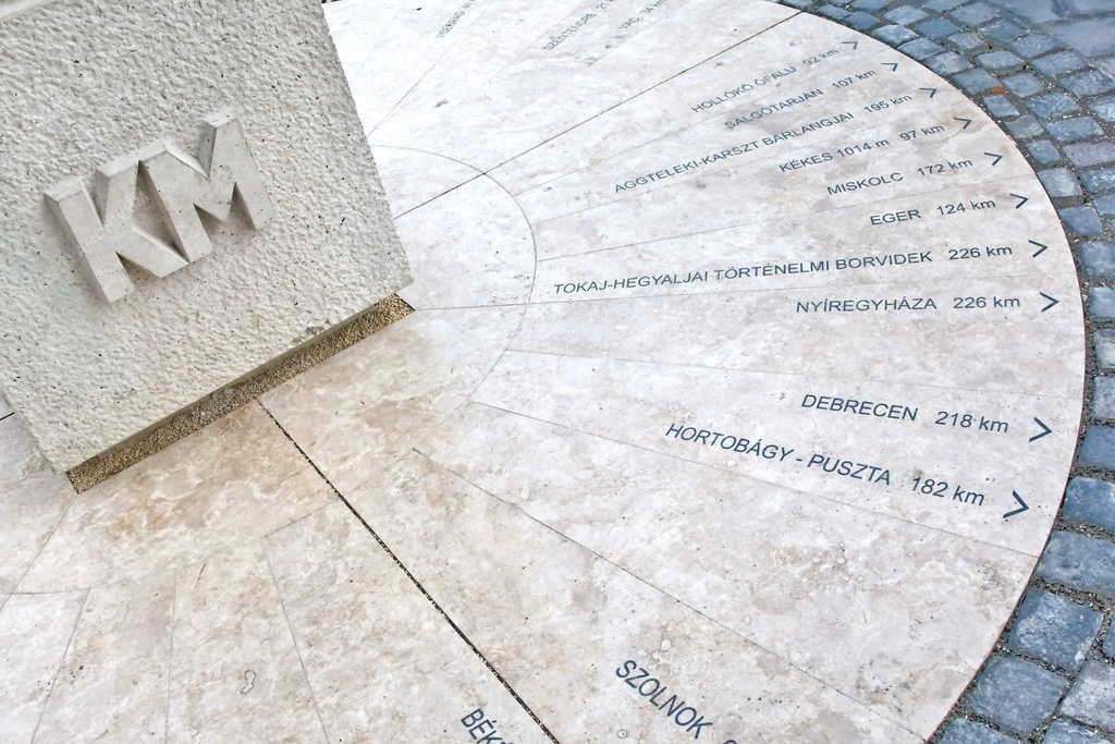 Műalkotás - Budapest - A 0 kilométerkő szobor 