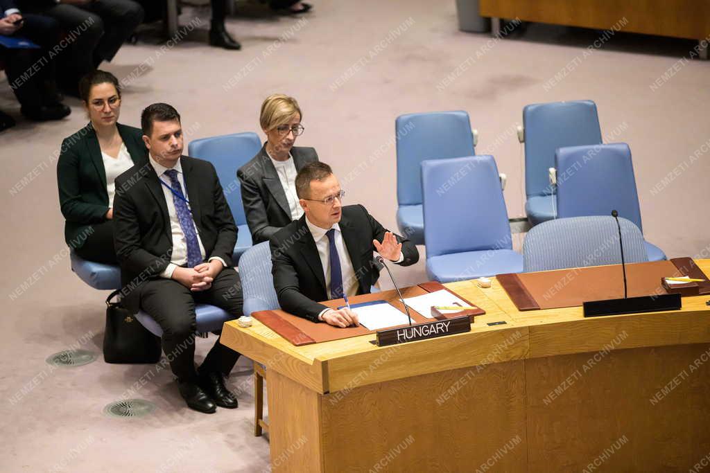 Szijjártó Péter felszólalt az ENSZ Biztonsági Tanácsának nyílt vitáján New Yorkban