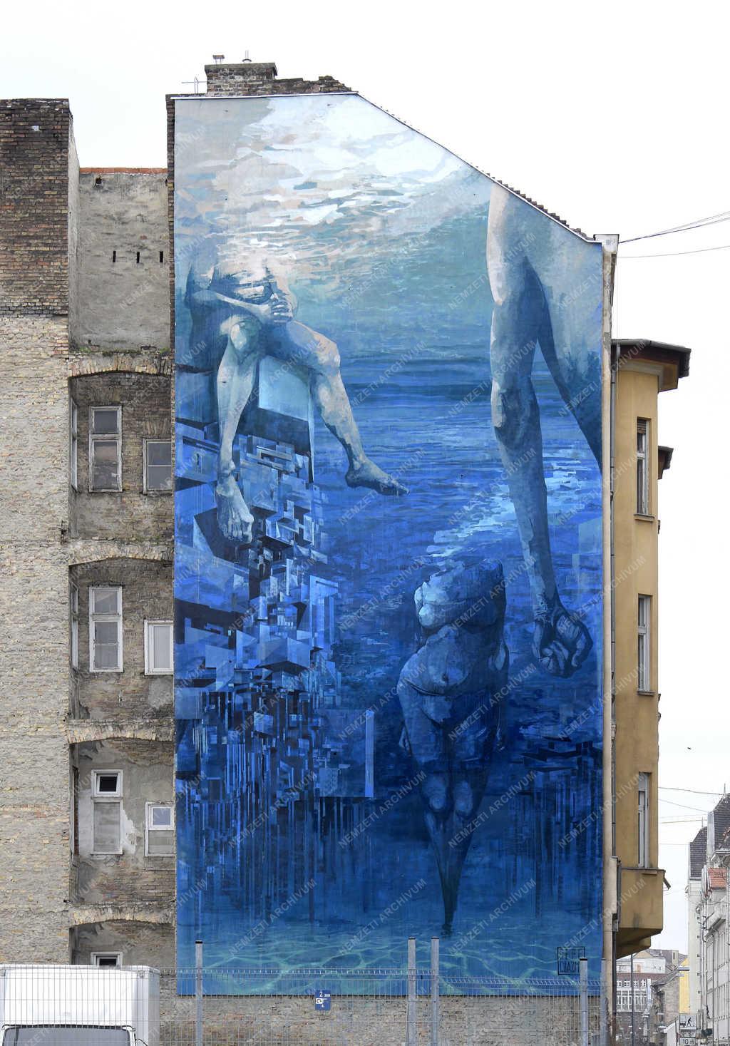 Épületfotó - Budapest - Tűzfalkép