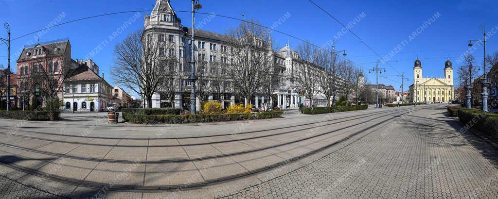 Járvány - Debrecen - Kiürült a belváros