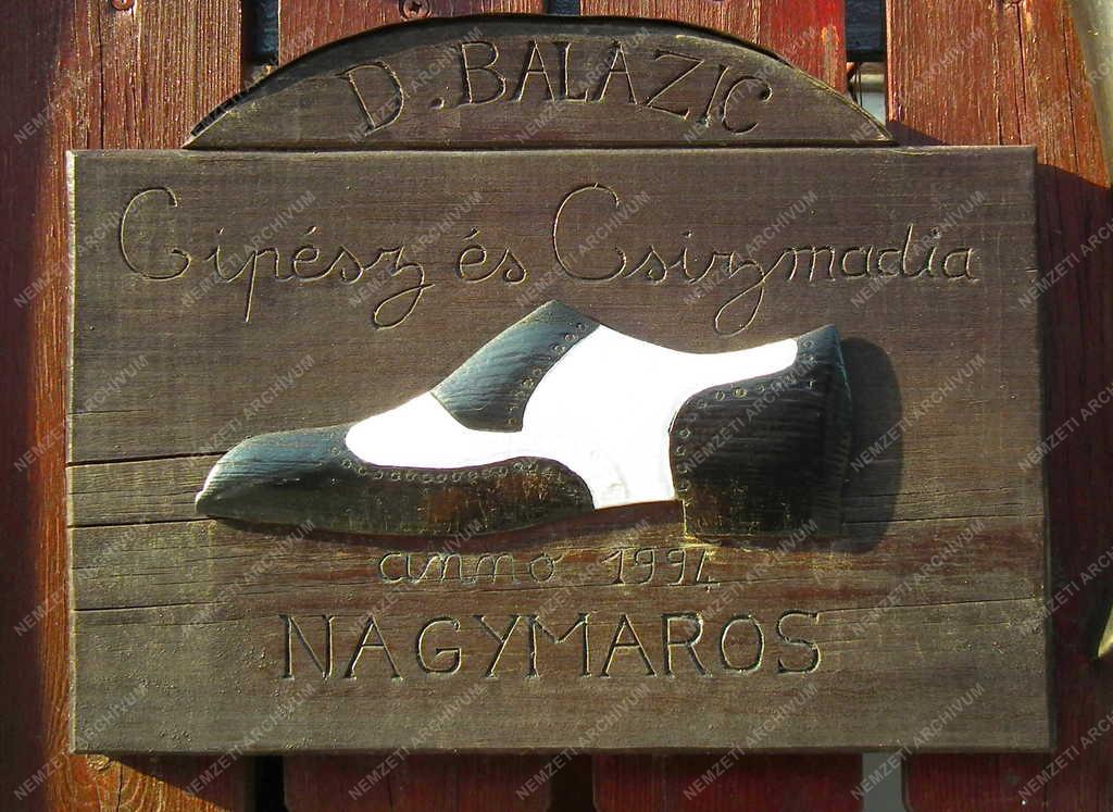 Tárgy - Nagymaros - David Balazic cipészmester cégtáblája
