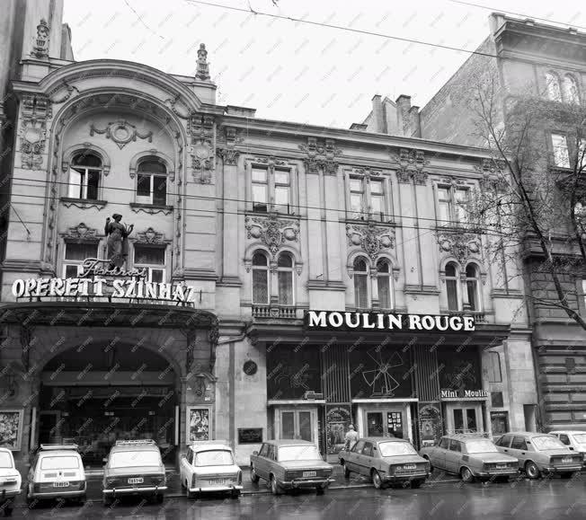 Városkép - Fővárosi Operettszínház és a Moulin Rouge 