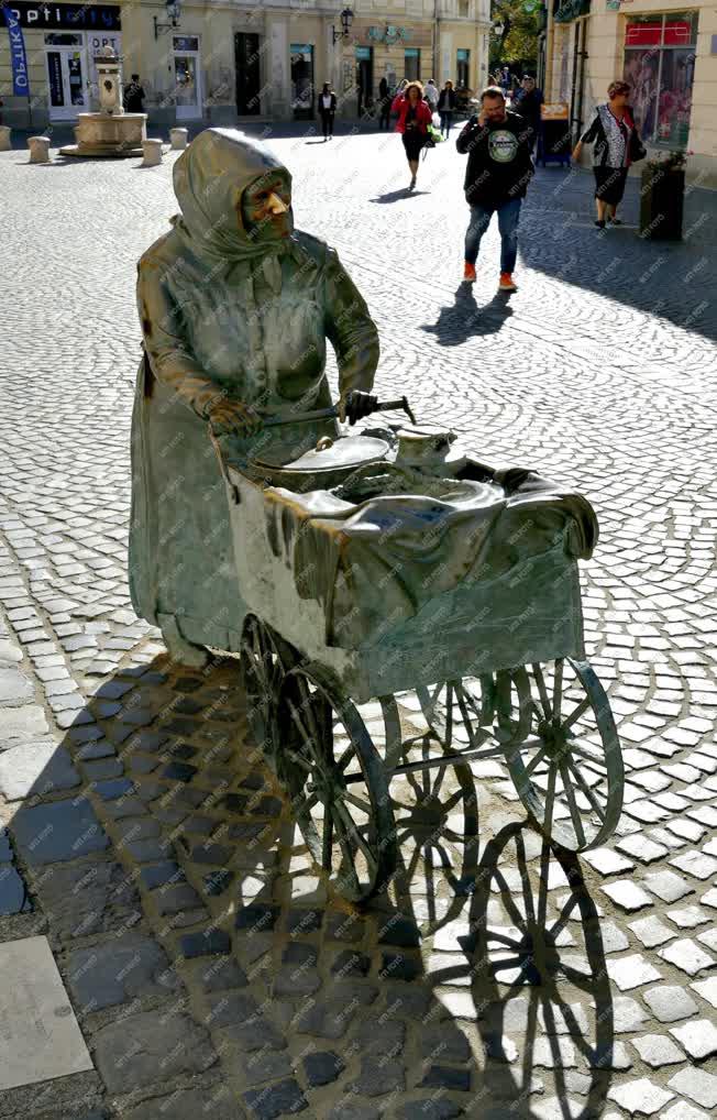 Köztéri szobor - Székesfehérvár - Kati néni szobra a Liszt Ferenc utcában