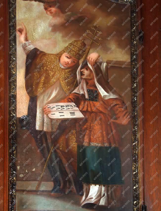 Egyházi műalkotás - Szeged - Festmény a Ferencesek kolostortemplomában