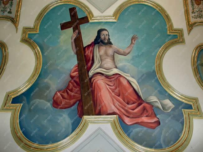 Egyházi műalkotás - Szeged - A Ferences-kolostor freskója