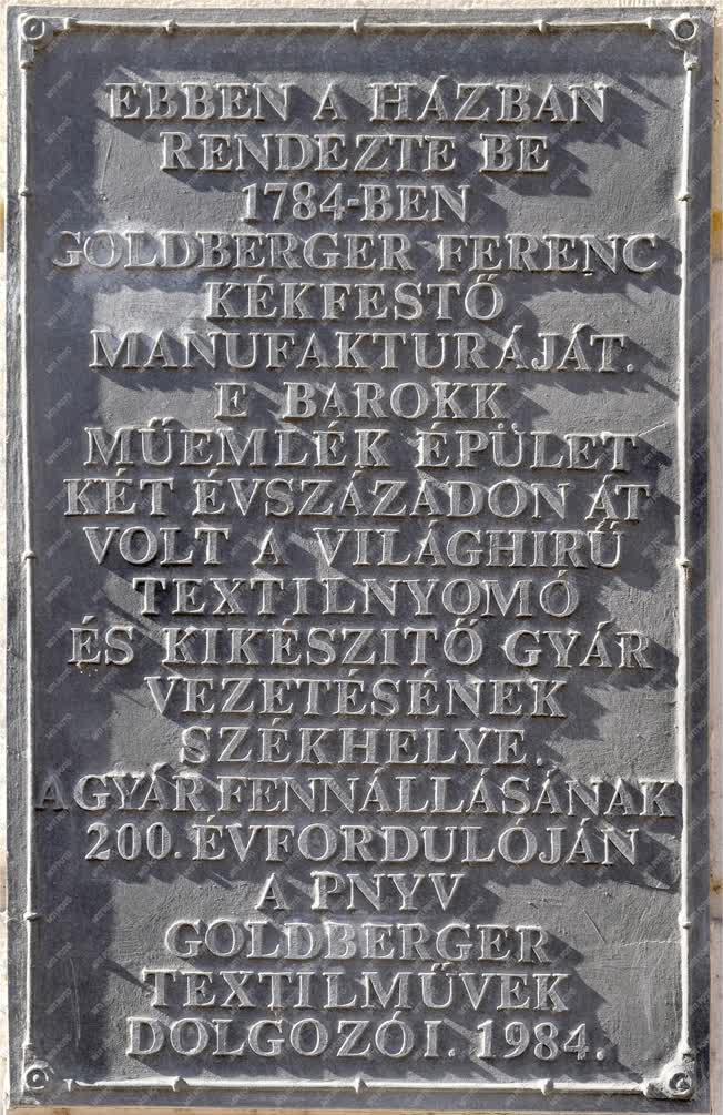 Ipartörténet - Budapest - Goldberger Textilipari Gyűjtemény 