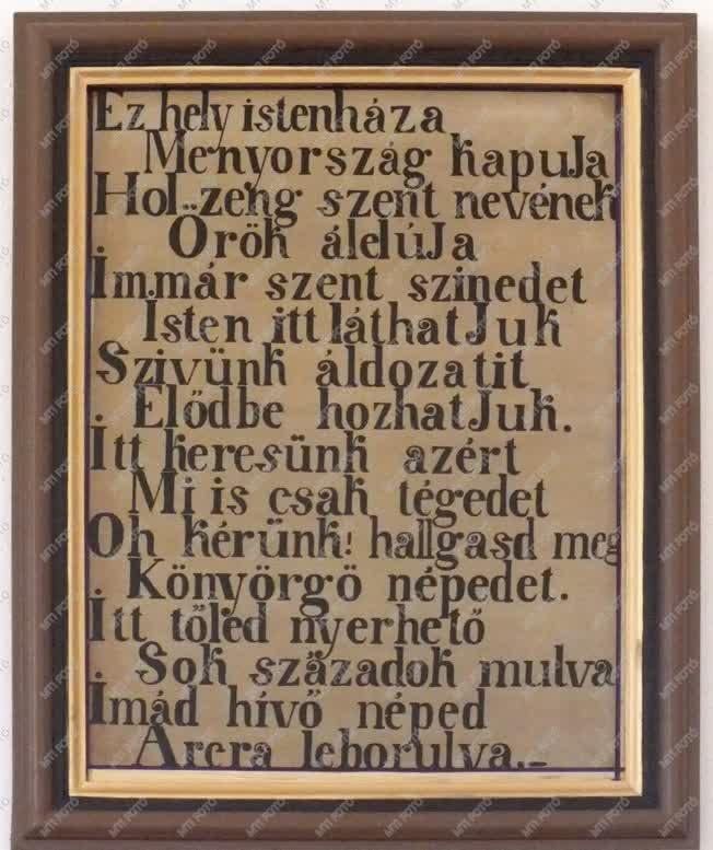 Tárgy - Verőce - Kétszáz éves egyházi szöveg