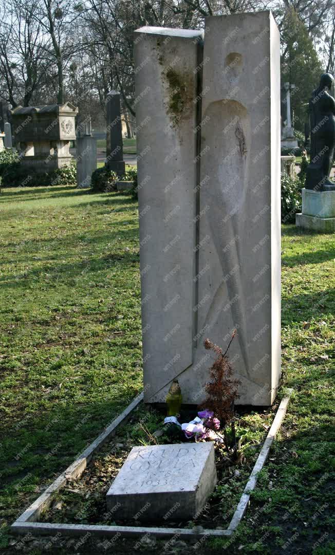Temető -  Krúdy Gyula sírja a Fiumei úti Nemzeti Sírkertben