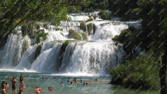Horvátország - Természet - A Krka vízesése