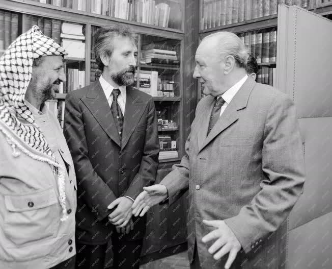Külkapcsolat - Kádár János fogadja Jasszer Arafatot