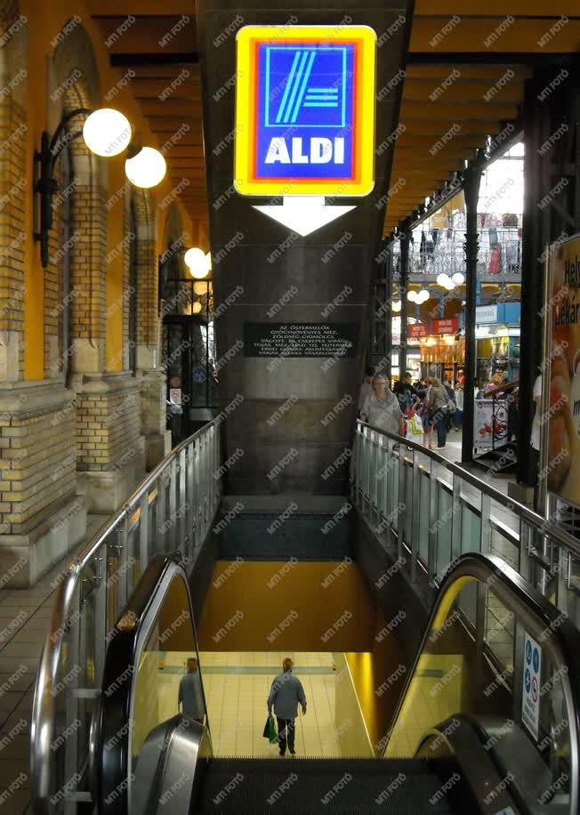 Kereskedelem - Budapest - Az Aldi üzletlánc emblémája