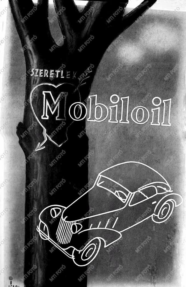 Gazdaság - Reklám - Mobiloil-plakát