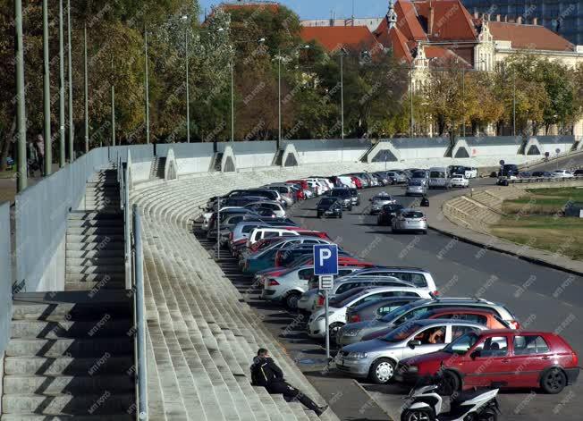 Városkép - Szeged - Védőgát a Tisza-parton