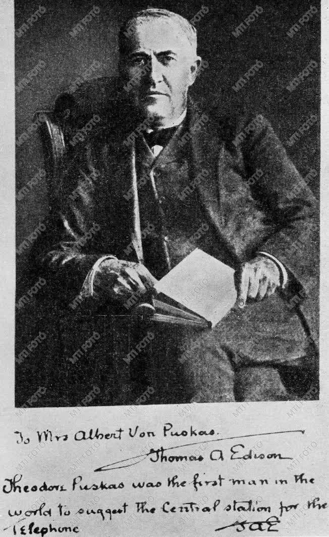 Thomas Alva Edison amerikai feltaláló