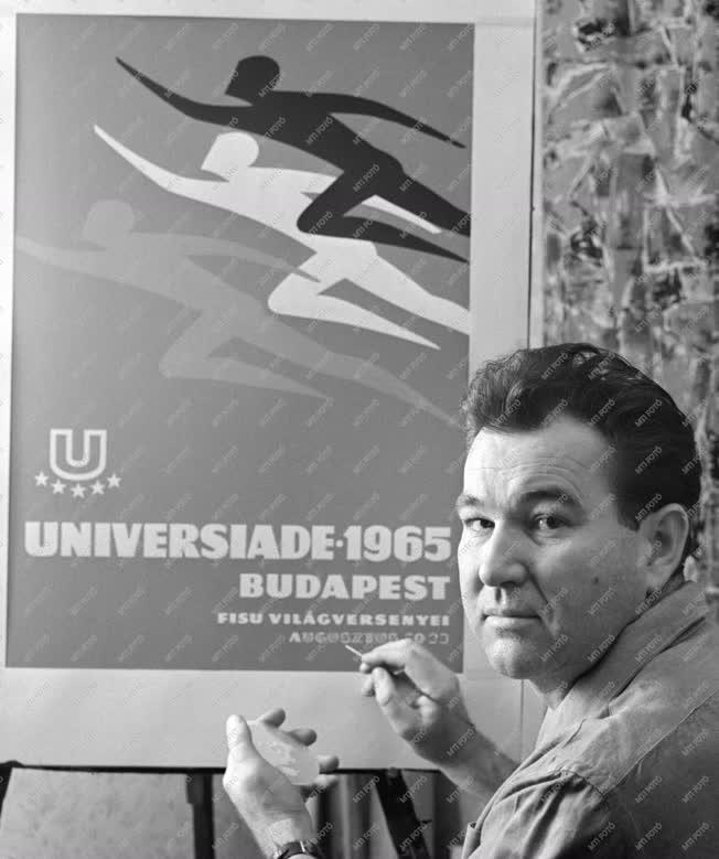 Sport - Az 1965-ös Universiade plakátja és tervezője