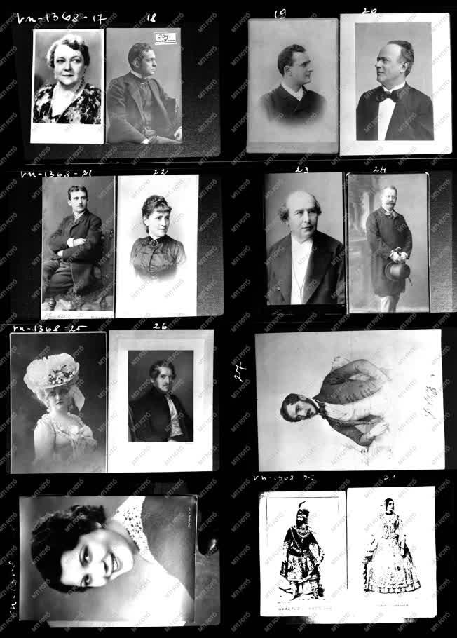 Kultúra - A Nemzeti Színház tagjai a 19. században
