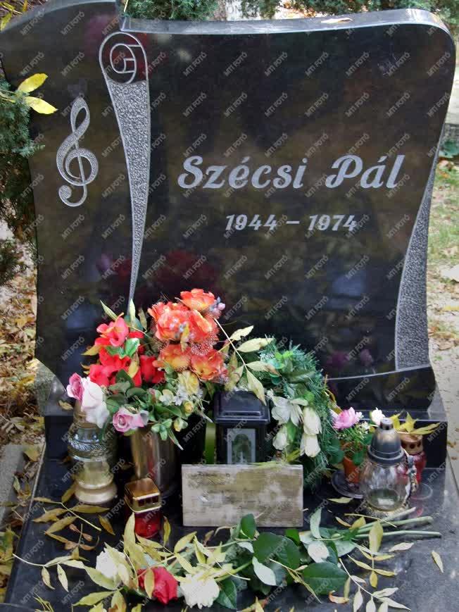 Kegyelet -  Szécsi Pál sírja a Farkasréti temetőben