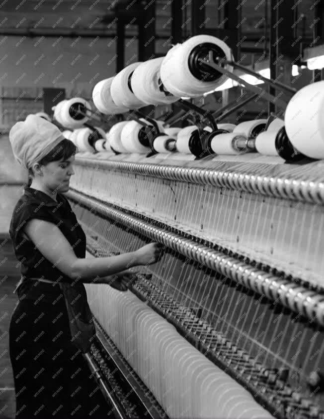 Textilipar - Új gépek az Újpesti Gyapjúszövőgyárban