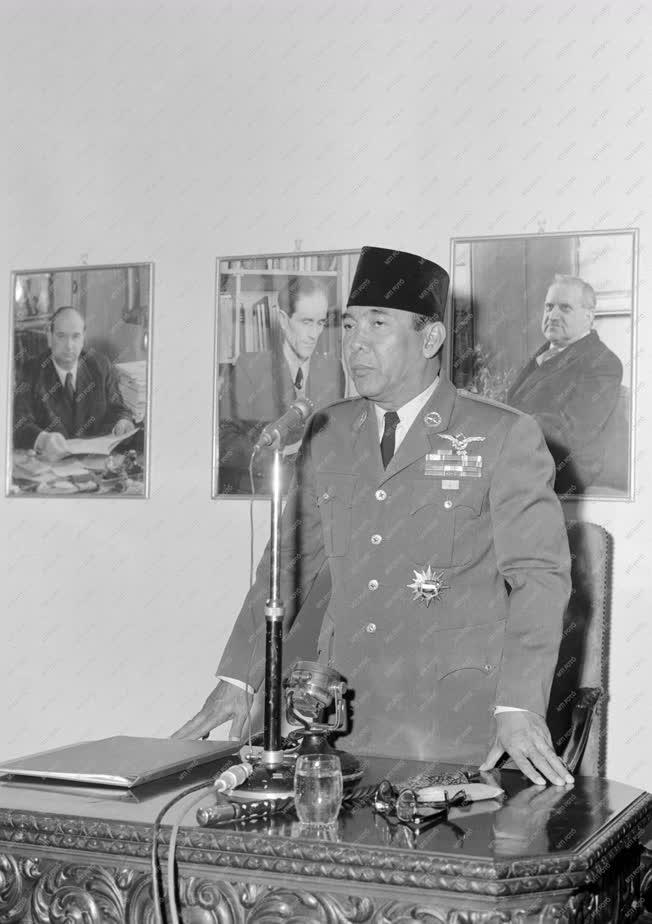 Külkapcsolat - Szukarno indonéz elnök Budapesten