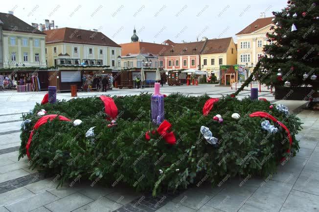 Városkép - Győr karácsonyi díszben
