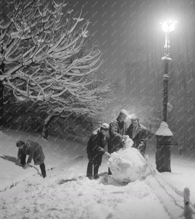 Időjárás - Tél - Budapest első havas éjszakája