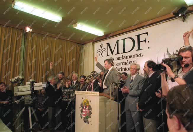 Parlamenti választás - MDF sajtótájékoztató
