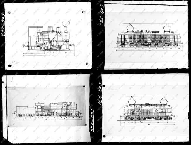 Ipar - Mozdonyok tervrajzai