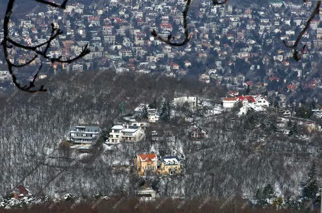 Városkép - Budapest - A téli Hunyad-lejtő és környéke