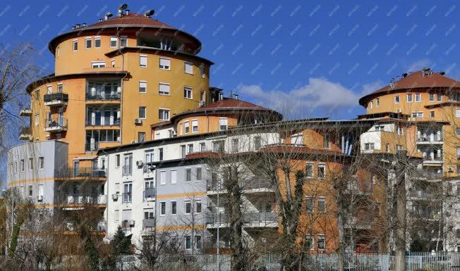 Városkép - Budapest - A Rózsaliget-lakópark Kőbányán 