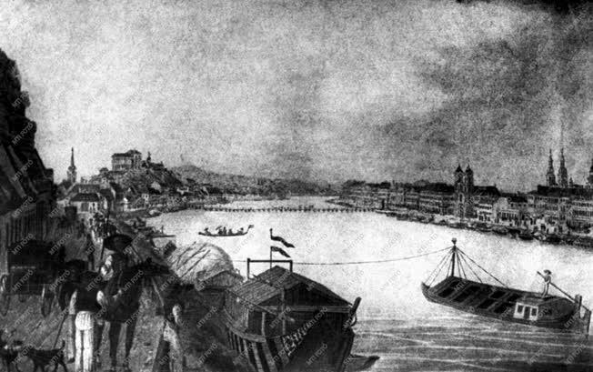 Budapesti városkép - XIX. századi metszet