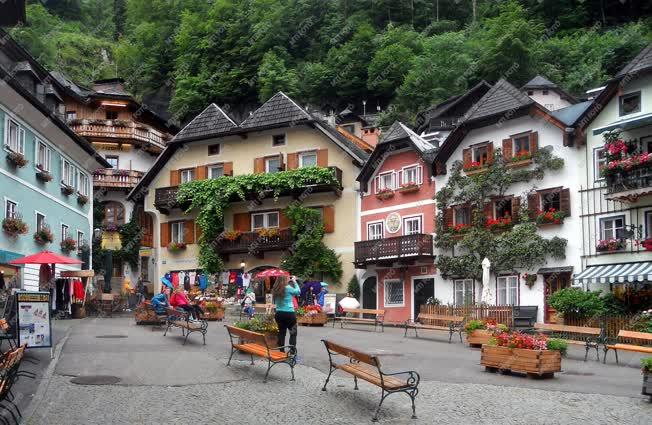 Városkép - Hallstatt - A Marktplatz épületei