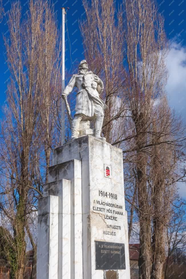 Műalkotás - Dunaharaszti -  I. és II. világháborús emlékmű
