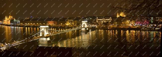 Budapest - Dunai panoráma - Esti felvétel