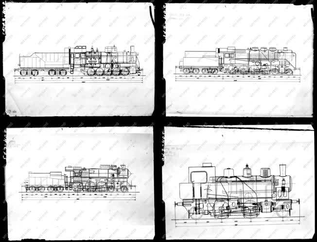 Ipar - Mozdonyok tervrajzai