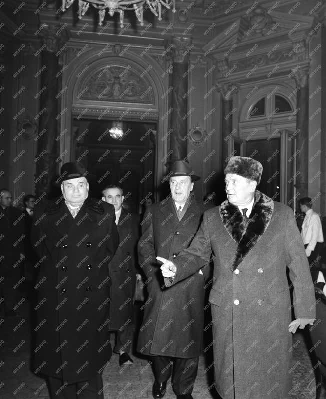 Külkapcsolat - Tito jugoszláv elnök és felesége Budapesten 