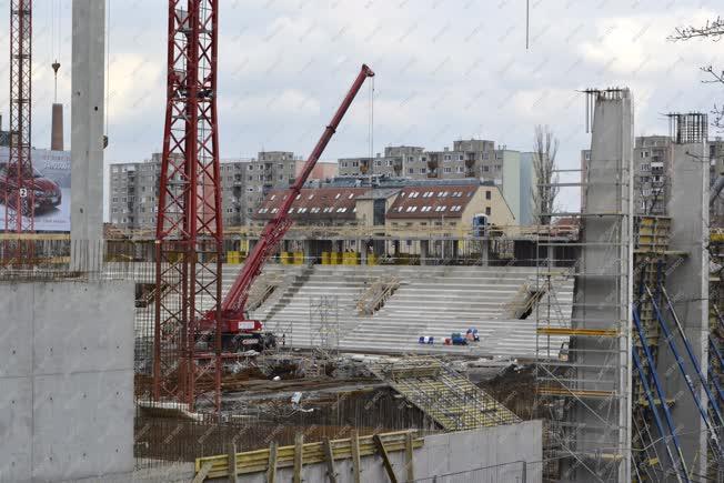 Építkezés - Budapest - Épül az MTK új stadionja