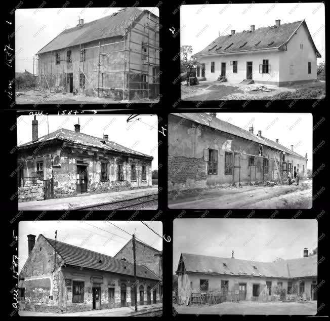 Építkezés - Városkép - Tatarozás előtt álló házak - IK