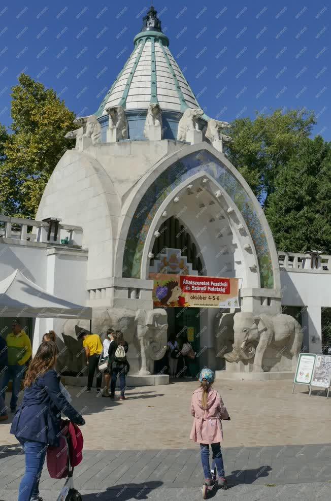 Életkép - Budapest - Rollerrel az Állatkertnél