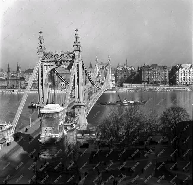 Városok - Budapest - A régi Erzsébet híd