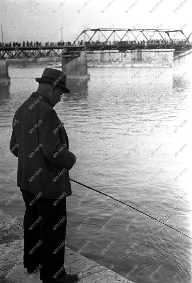 Horgászat - Horgászok a Dunaparton