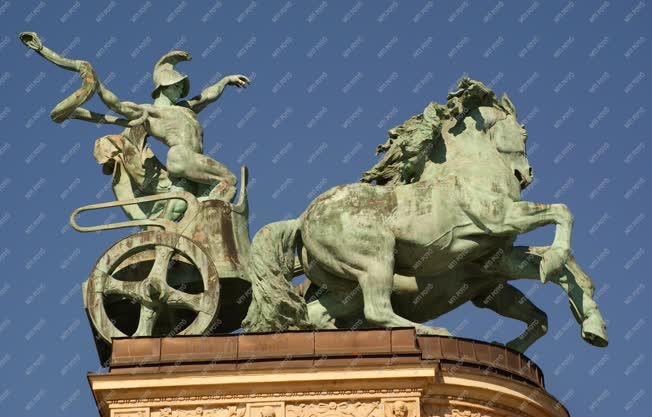Budapest -  Hősök tere - Millenniumi emlékmű 