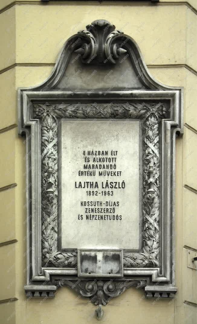 Emléktábla - Budapest - Lajtha László emléktáblája