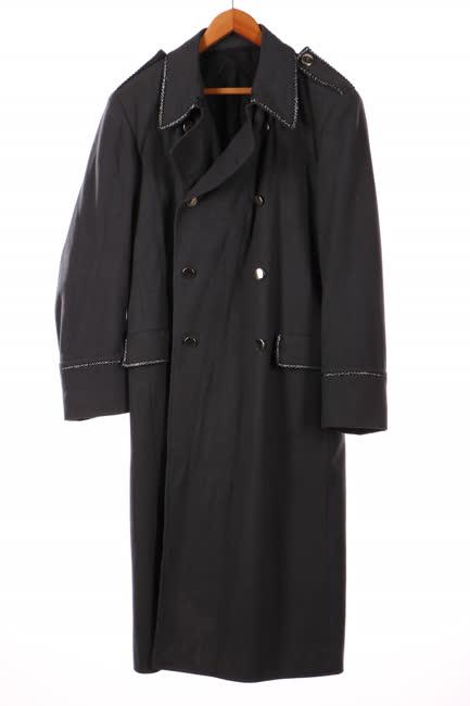 Szürke szövet egyenfelső és kabát