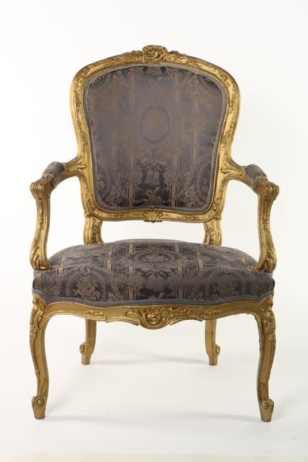 Aranyozott barokk karosszék