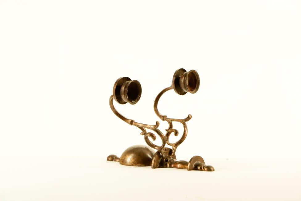 Sárgaréz 2 égős falikar