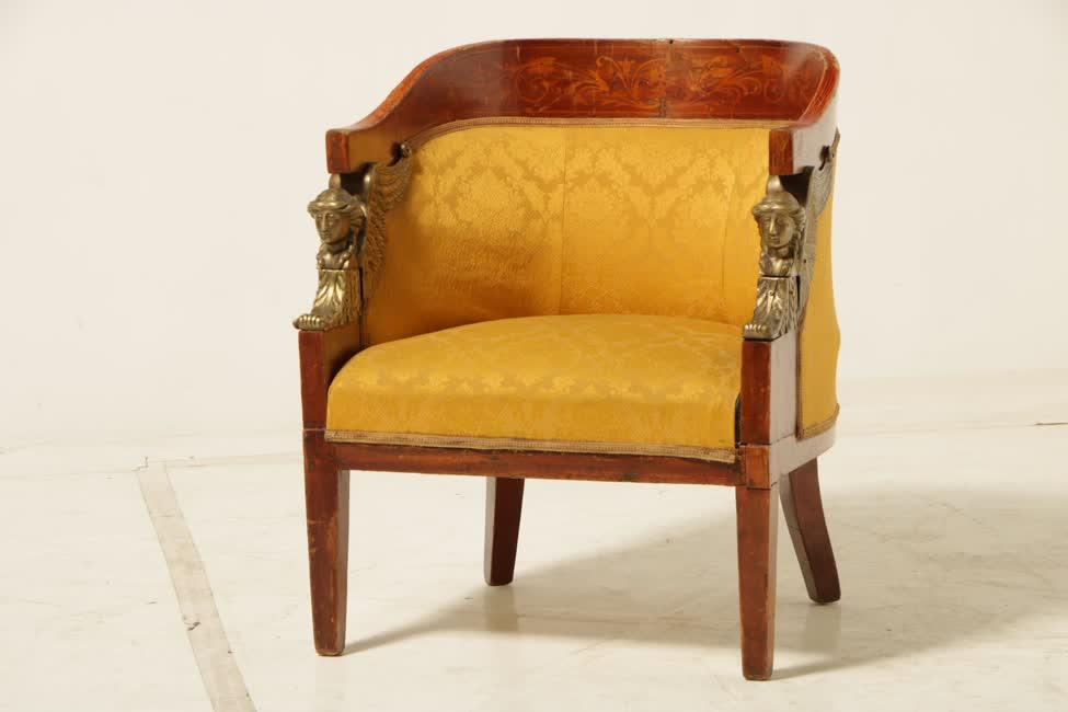 Sárga arany empire fotel