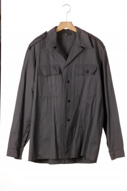 Szürke vászon gyakorló felső és nadrág