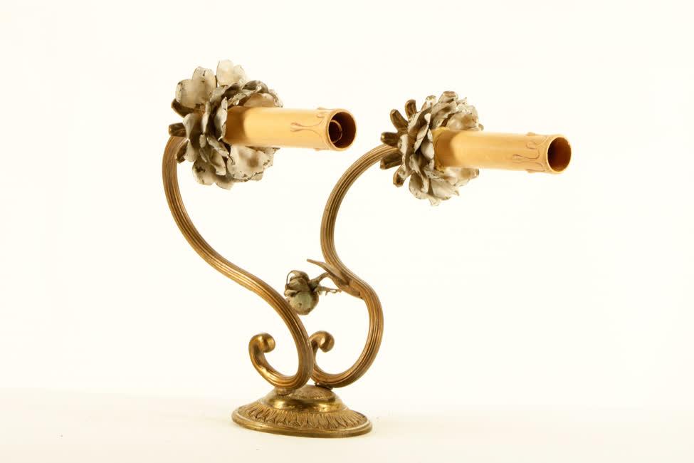 Sárgaréz 2 égős falikar